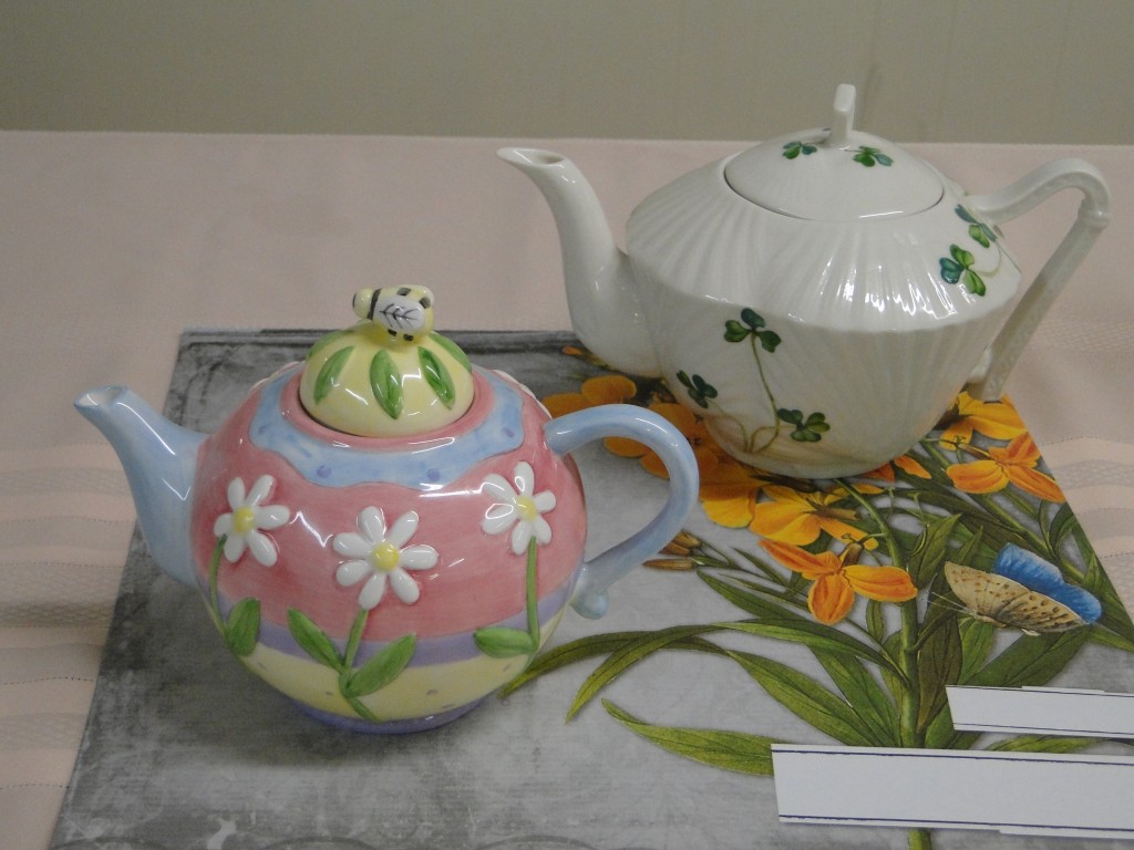 Pastor Allison brought her teapot collection - I didn't even get pics of all of them. 