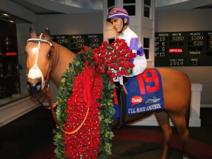The Rose blanket bestowed on the winner of the Kentucky Derby. From the Kentucky Derby Museum. 