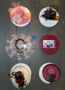 Some of the many hats on display at the Kentucky Derby Museum. 